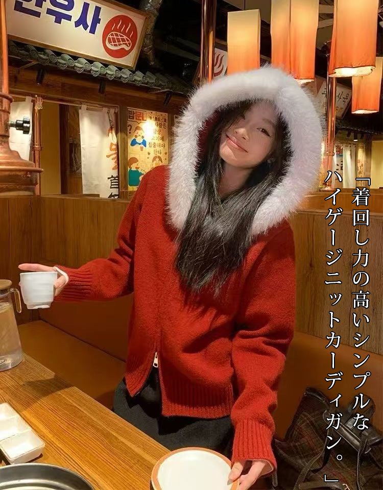 【楽天市場ニット部門売上No.1】オンライン在庫を半額で特別販売！取り外し可能なボア付きカシミヤセーター。