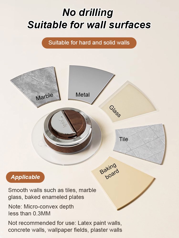 Hair dryer rack punch-free bathroom storage suction cup rack