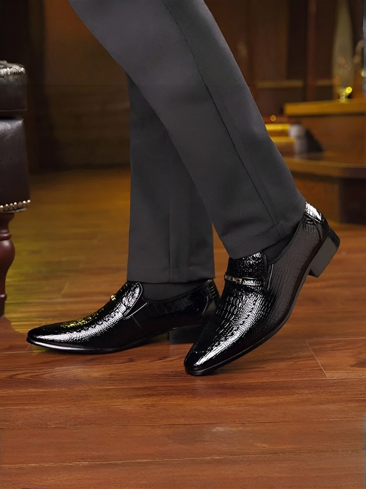Healthy-foot   أحذية جلدية رجالية منخفضة الرقبة