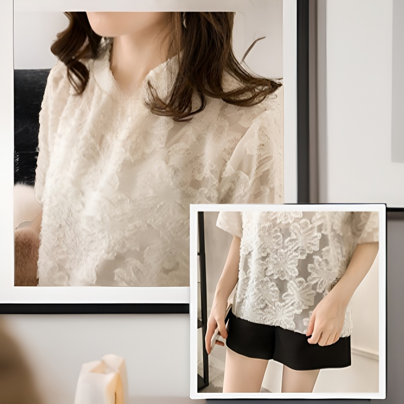 새로운 여름 슬림 쉬폰 탑