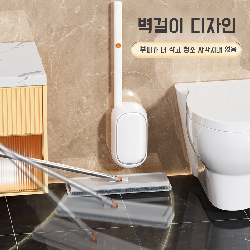 파워풀 변기브러쉬 화장실 사각 청소 도우미 일회용 펀치프리 벽걸이 자동 개폐 청소 브러쉬