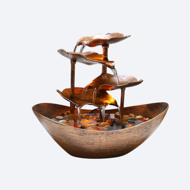 流水招財テーブルクラフト置物