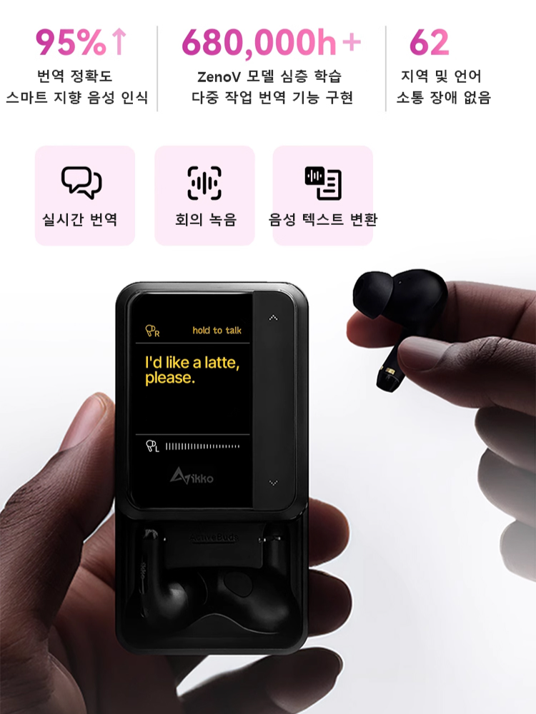 신형 스마트 터치스크린 무선 블루투스 이어폰