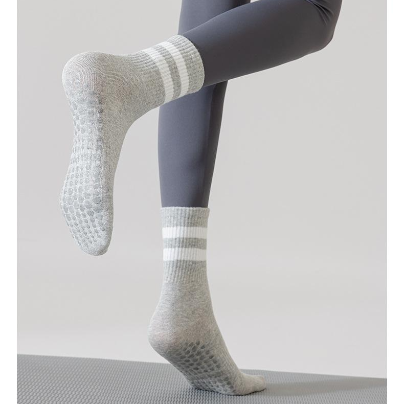 스포츠 양말 여중목 논슬립 스타킹 요가 필라테스 스타킹 면 양말 여중목 논슬립 점보 스타킹