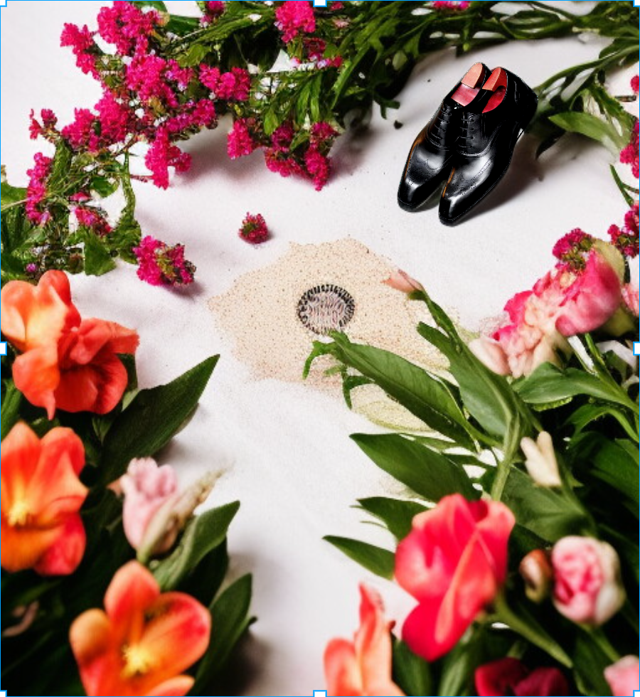 スクエアトゥ本革シューズ