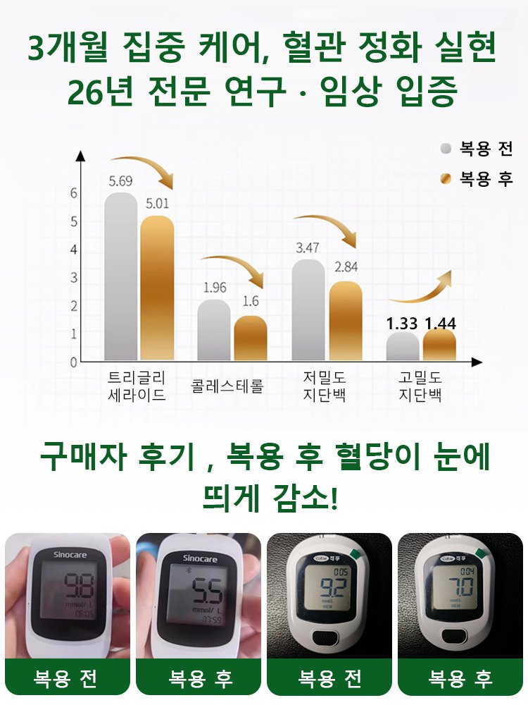 【혈액 순환 개선】은행잎 추출물 영양 보충제