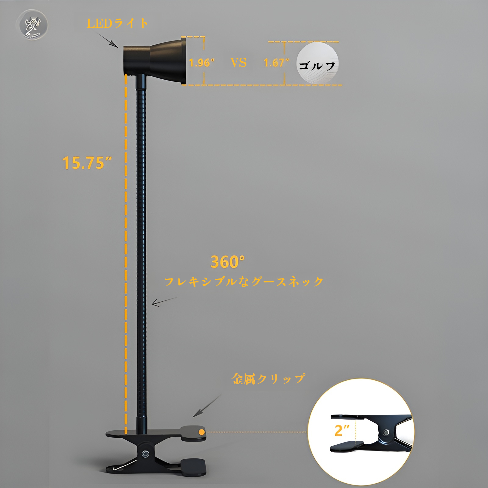 クリップライト LED 調光 調色 卓上ライト クリップ USB 読書灯 クリップ 充電式 3段階調色 10段階調光 省エネ 目に優しい 簡単操作 360度角度調節 LED 読書/勉強/仕事/卓上/ベ
