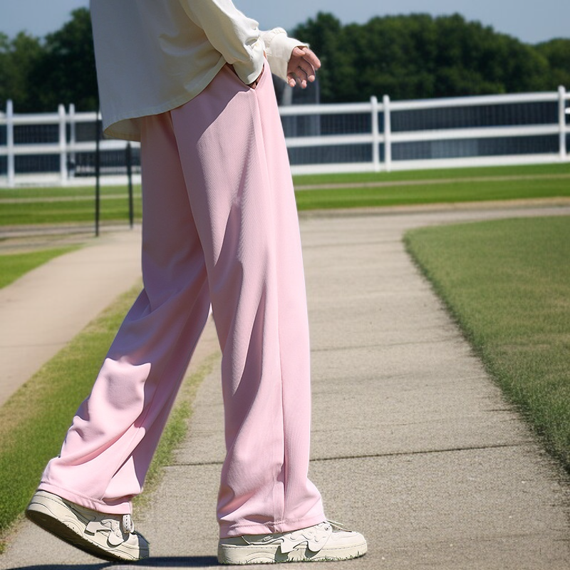 Fashionable lowkey style loosefitting pants casual pants Slimming body proportions Show off your bod