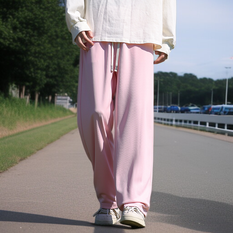 Fashionable lowkey style loosefitting pants casual pants Slimming body proportions Show off your bod