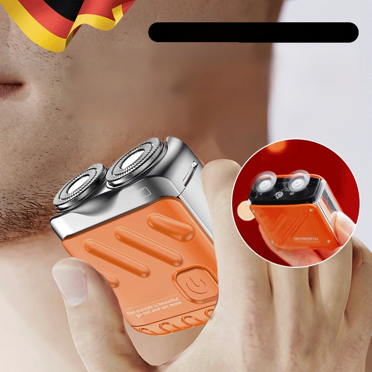 Rotary double ring electric shaver