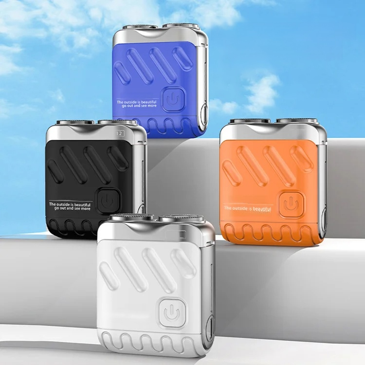 Rotary double ring electric shaver