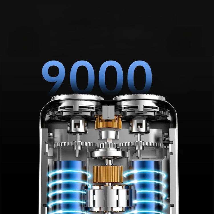 Rotary double ring electric shaver