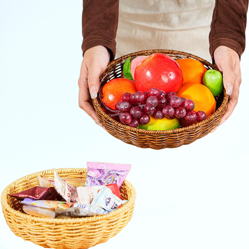 주방 간식 빵과 과자 보관용 원형 트레이