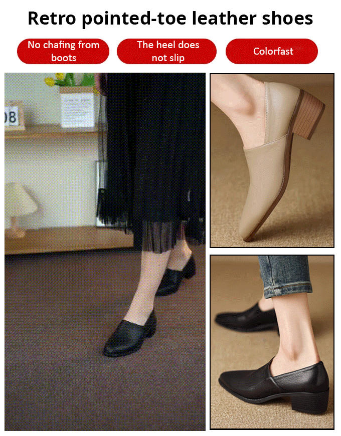 Vintage pointed toe lambskin shoes