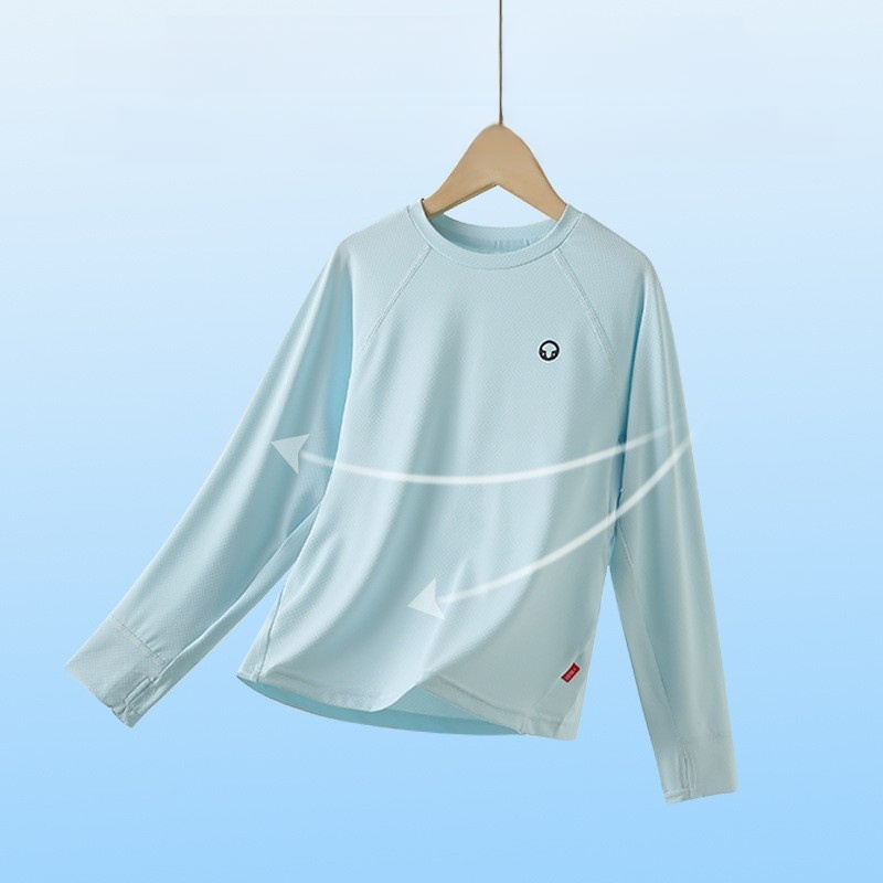 T-shirts unis pour enfants, séchage rapide, décontractés et respirants, collection printemps