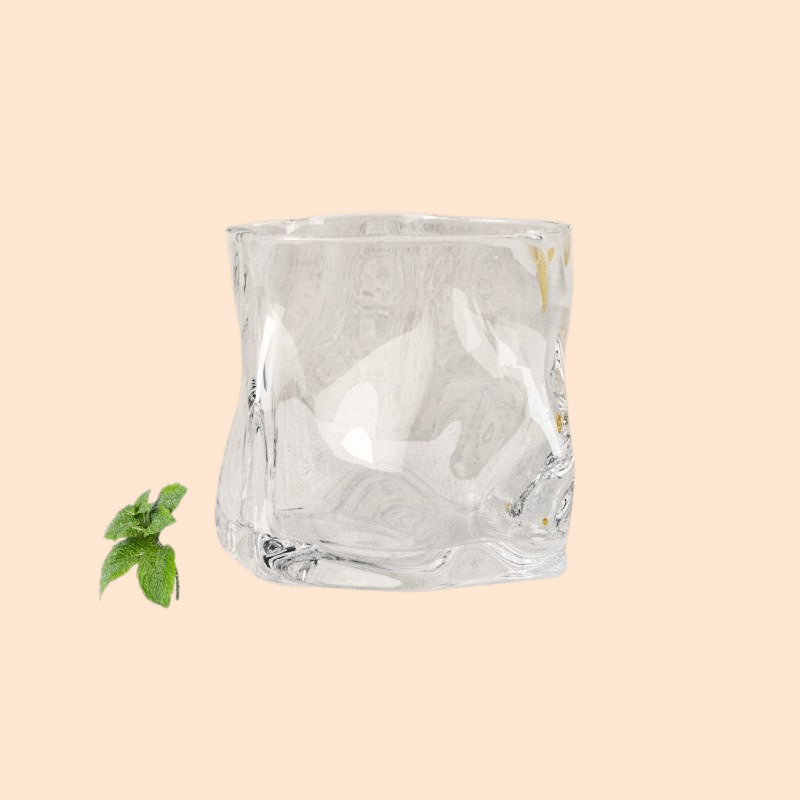 人間工学デザインの耐熱ガラスカップ