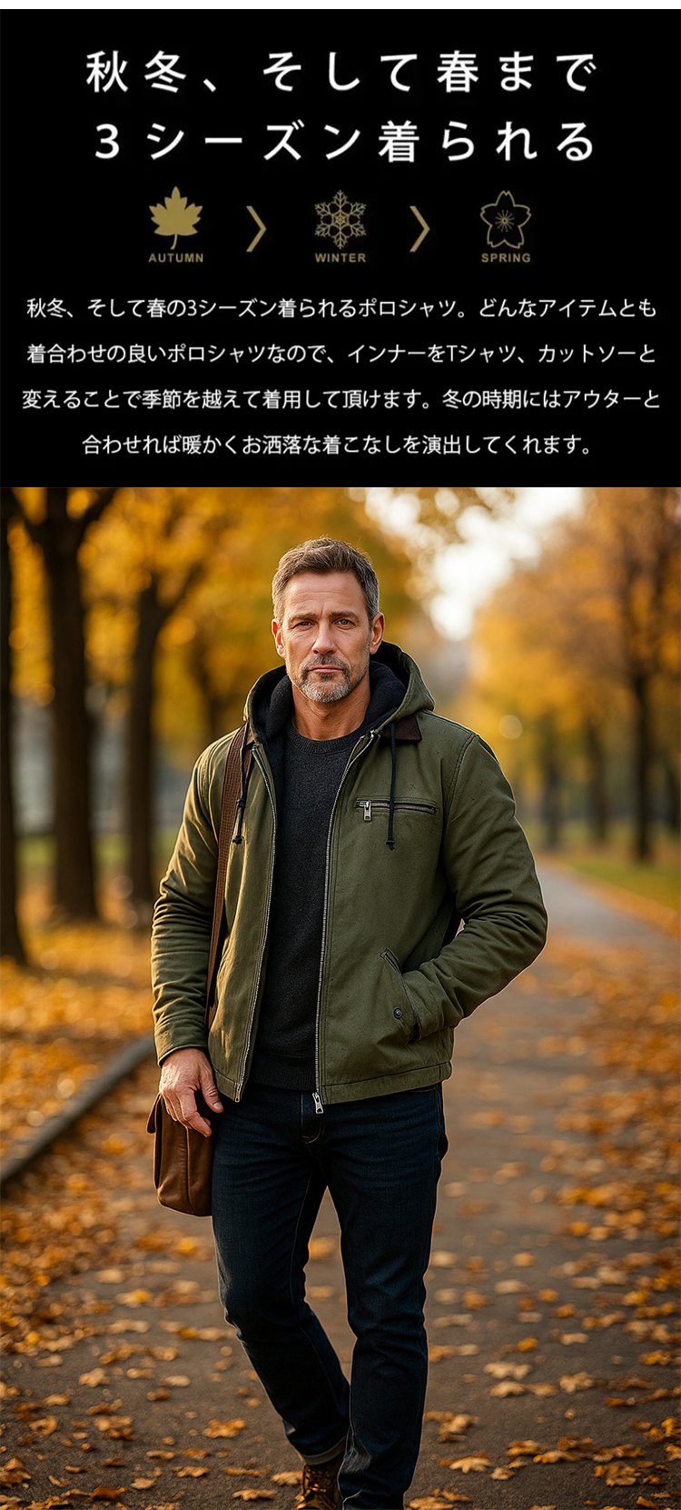 スタイリッシュなカジュアルジャケット