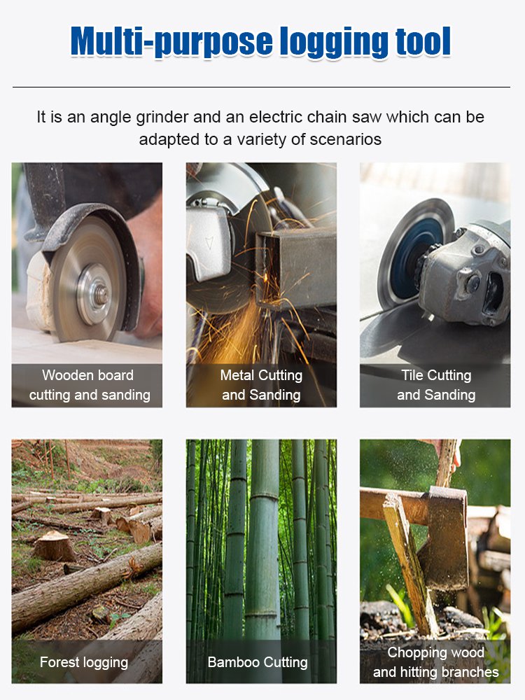 Angle grinder electric chain saw