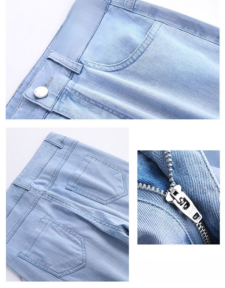 【두 가지 길이 옵션] 텐셀 스트레이트 청바지