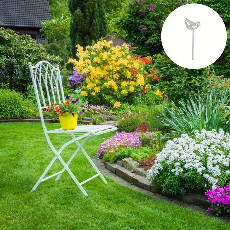 模造ガラス鳥自動花給水器の正面画像