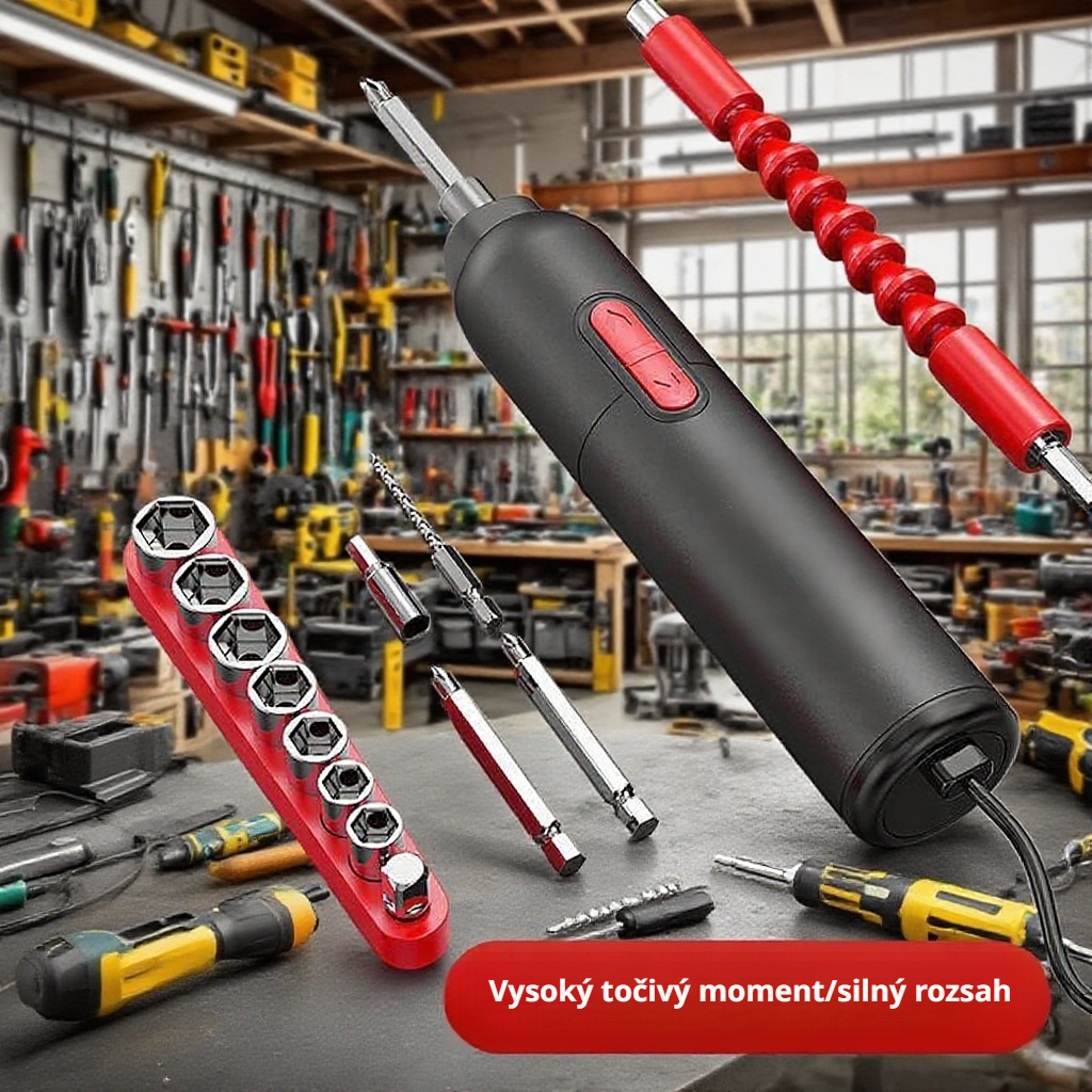 Mini elektrický šroubovák s dobíjecí baterií, domácí elektrická vrtačka