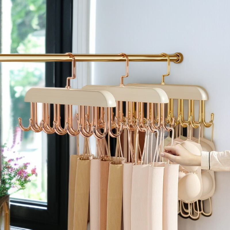 원목 슬립 행거 후크형 전용 옷 수납 선반 다용도 속옷 수납 선반