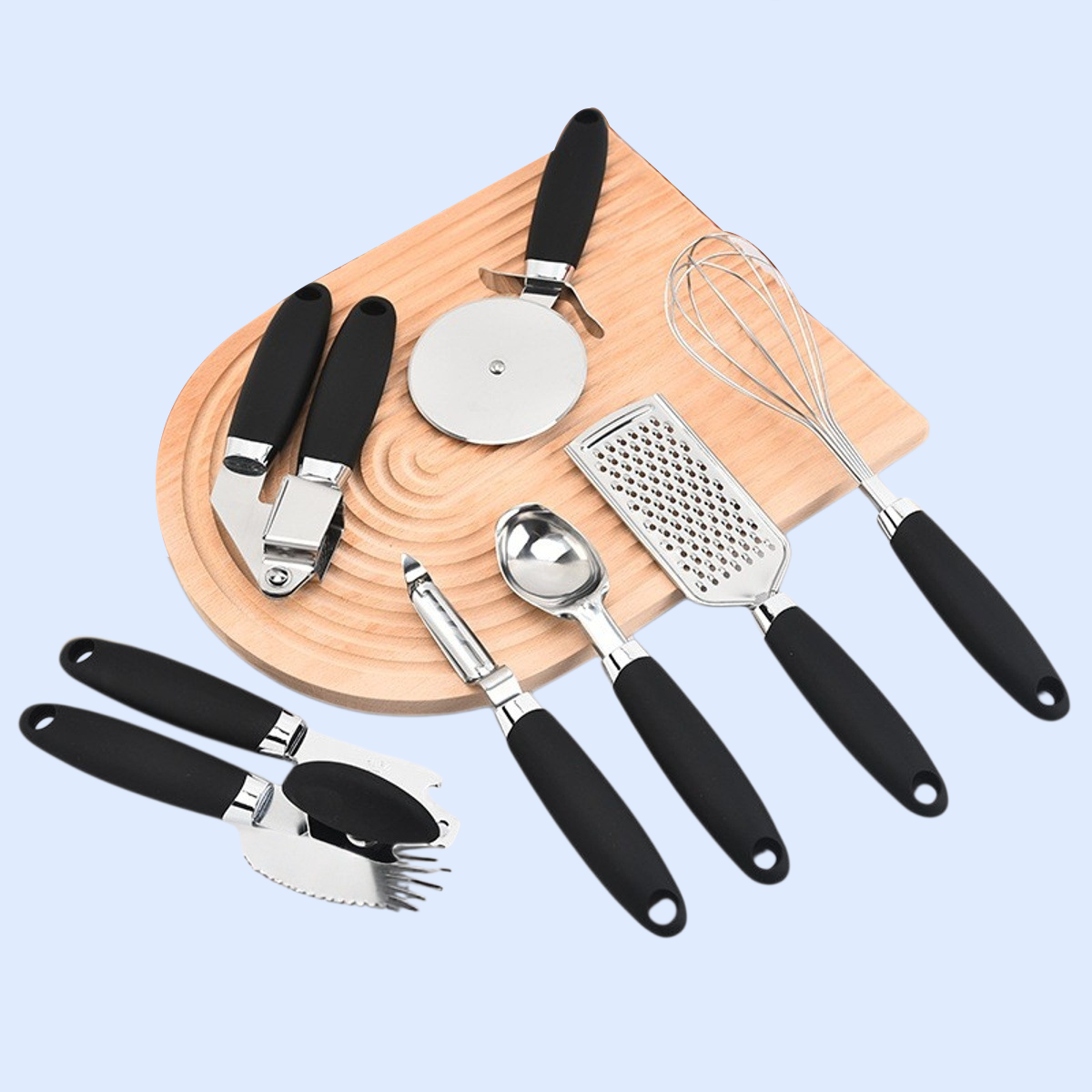 Stainless steel kitchen tool set 8 pieces