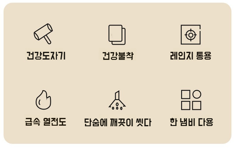 가정용 스트라이프 디자인 프라이팬