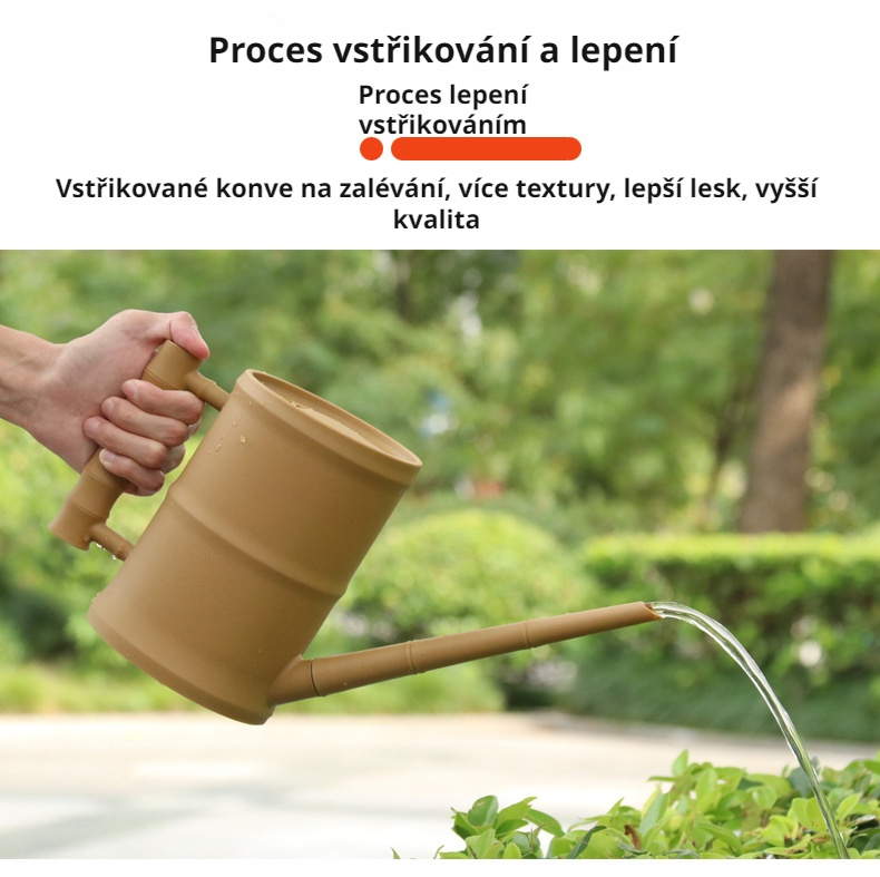Dlouhý zobák konvičky pro snadné zalévání