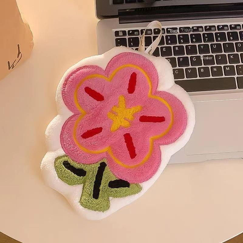 Youqianhua cute kitchen and bathroom small towel does not shed coral fleece super absorbent hangable