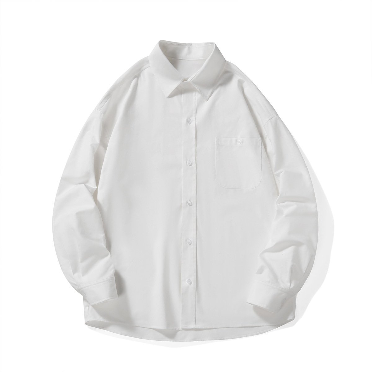 レトロなシンプルな長袖シャツコートです