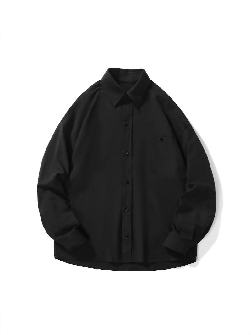 レトロなシンプルな長袖シャツコートです