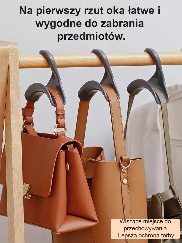 Wieszak na torebki, który nie deformuje się podczas przechowywania