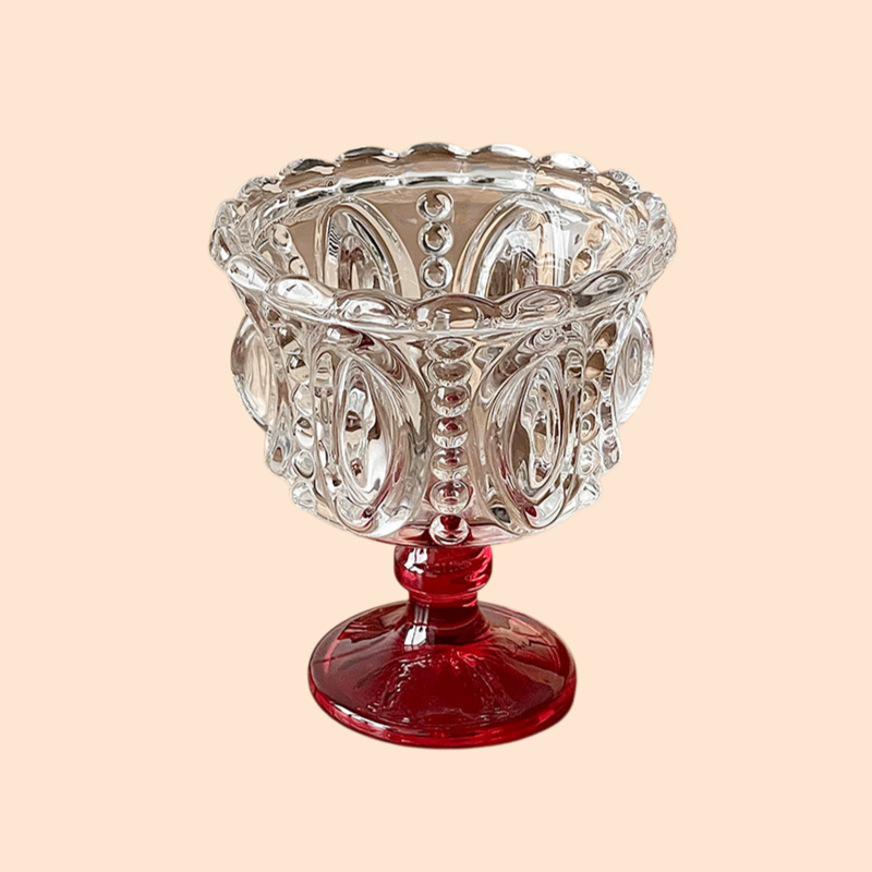 クラシックなハイステムデザインの家庭用デザートグラス