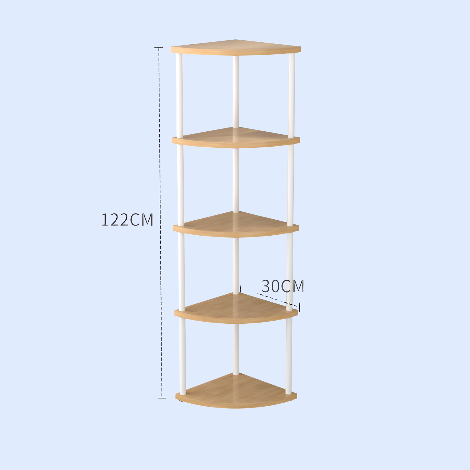 Dreieckiger Eckschrank, platzsparender Aufbewahrungsschrank für die Ecke, Wohnzimmer/Schlafzimmer