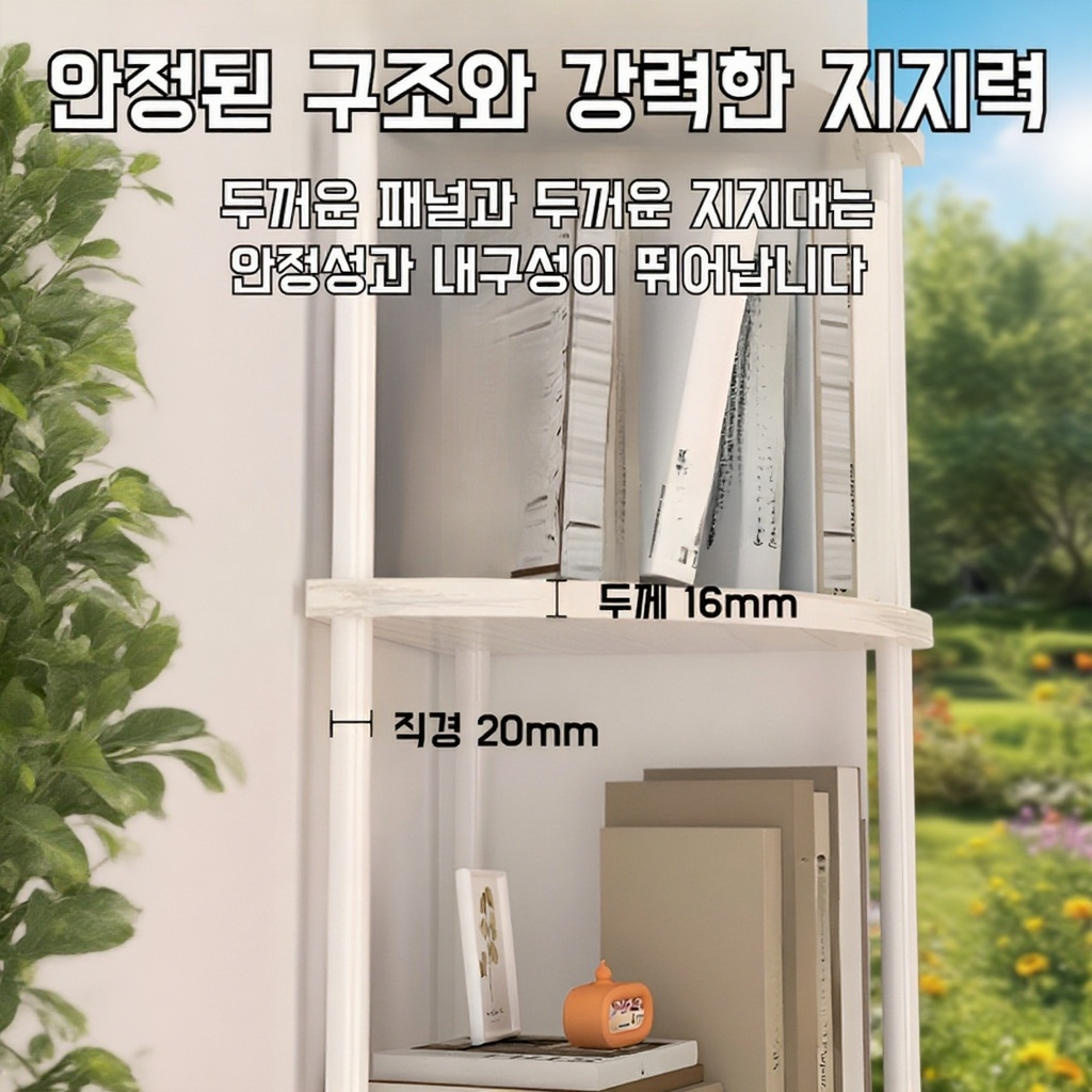 삼각 코너 다층 수납 선반