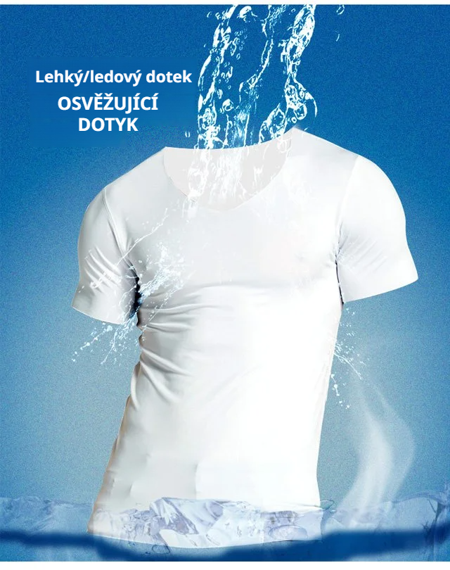 Pánské bezešvé tričko z ledového hedvábí – přední pohled