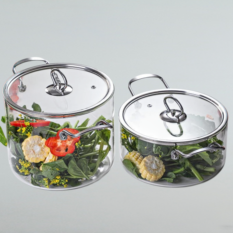 고붕소 실리콘 쌍귀 유리솥