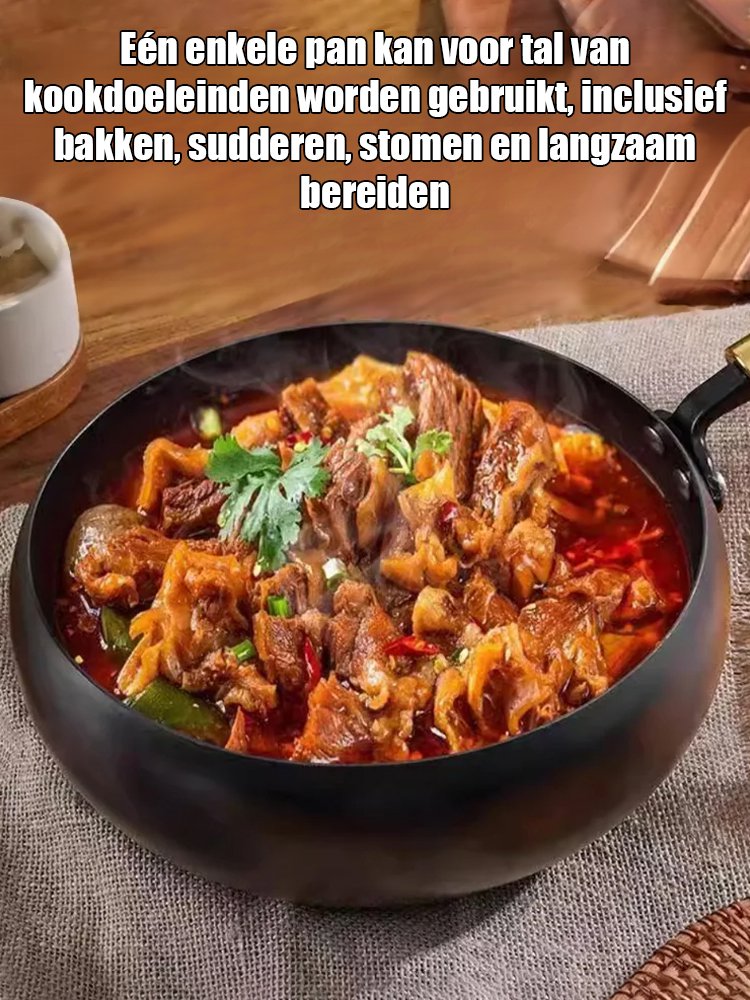 Handgemaakte hamerpatroon buikpan
