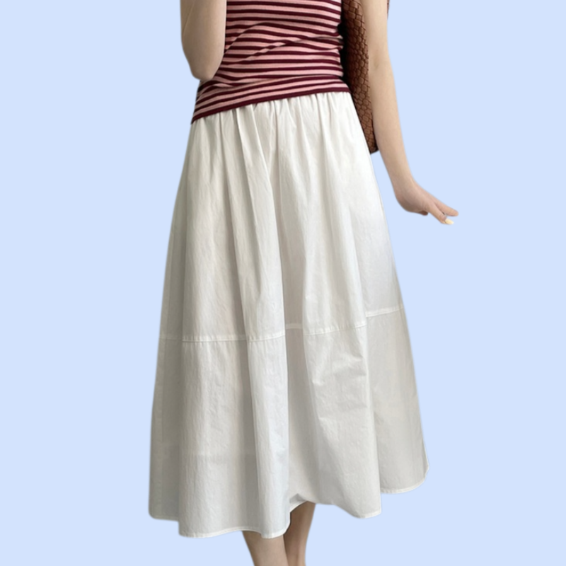 단색 하이웨이스트 날씬해 보이는 롱 스커트