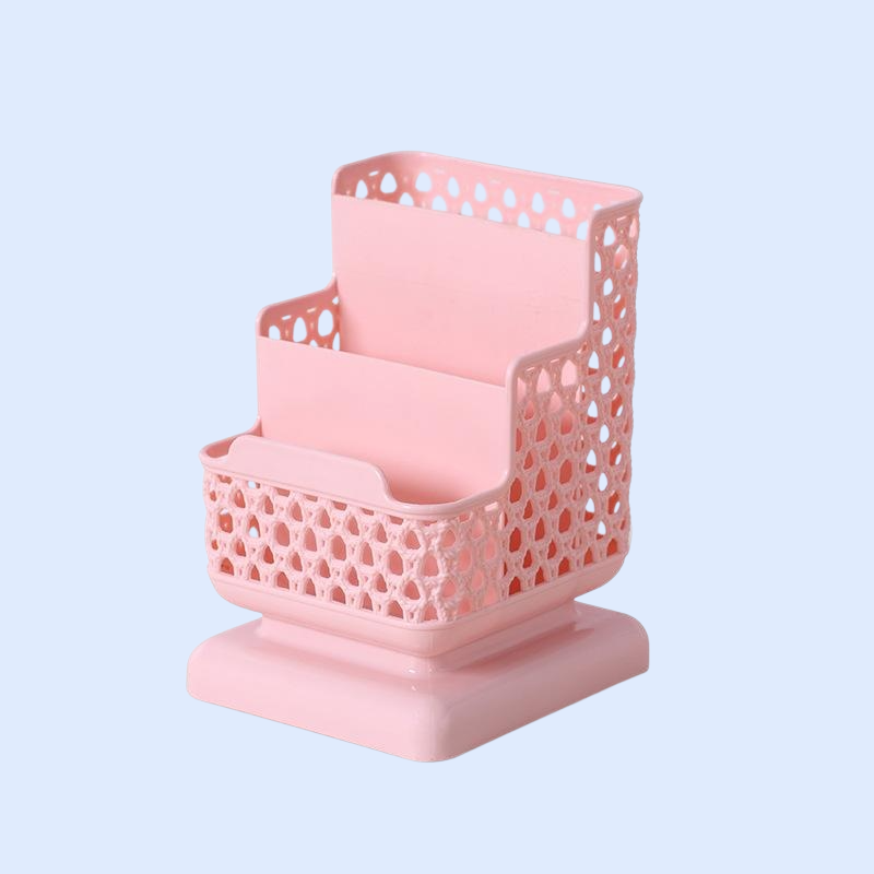 Hollow Divided Desktop Storage Barrel Organizer