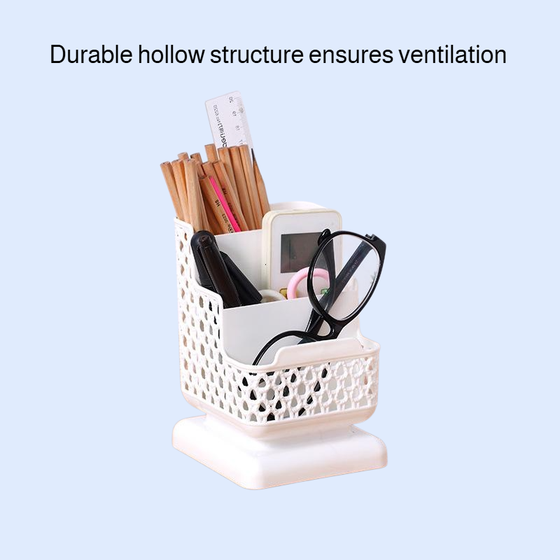 Hollow Divided Desktop Storage Barrel Organizer