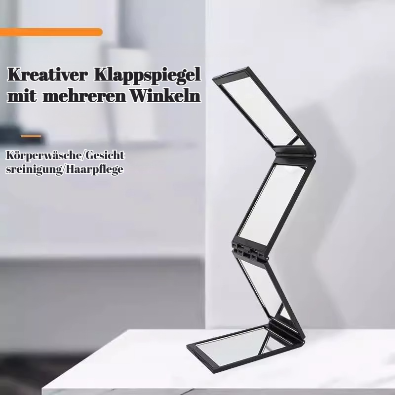 Faltbarer vierseitiger Spiegel zum Haareschneiden