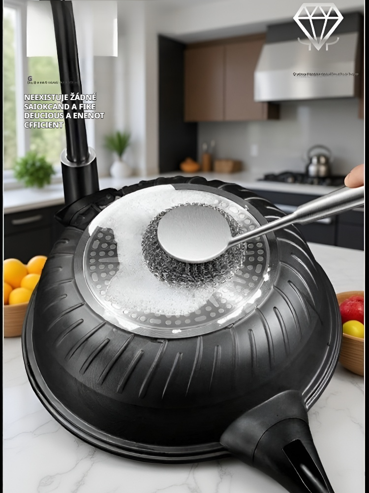 Čistící zázrak na hrnce – nerezový kartáč na nádobí