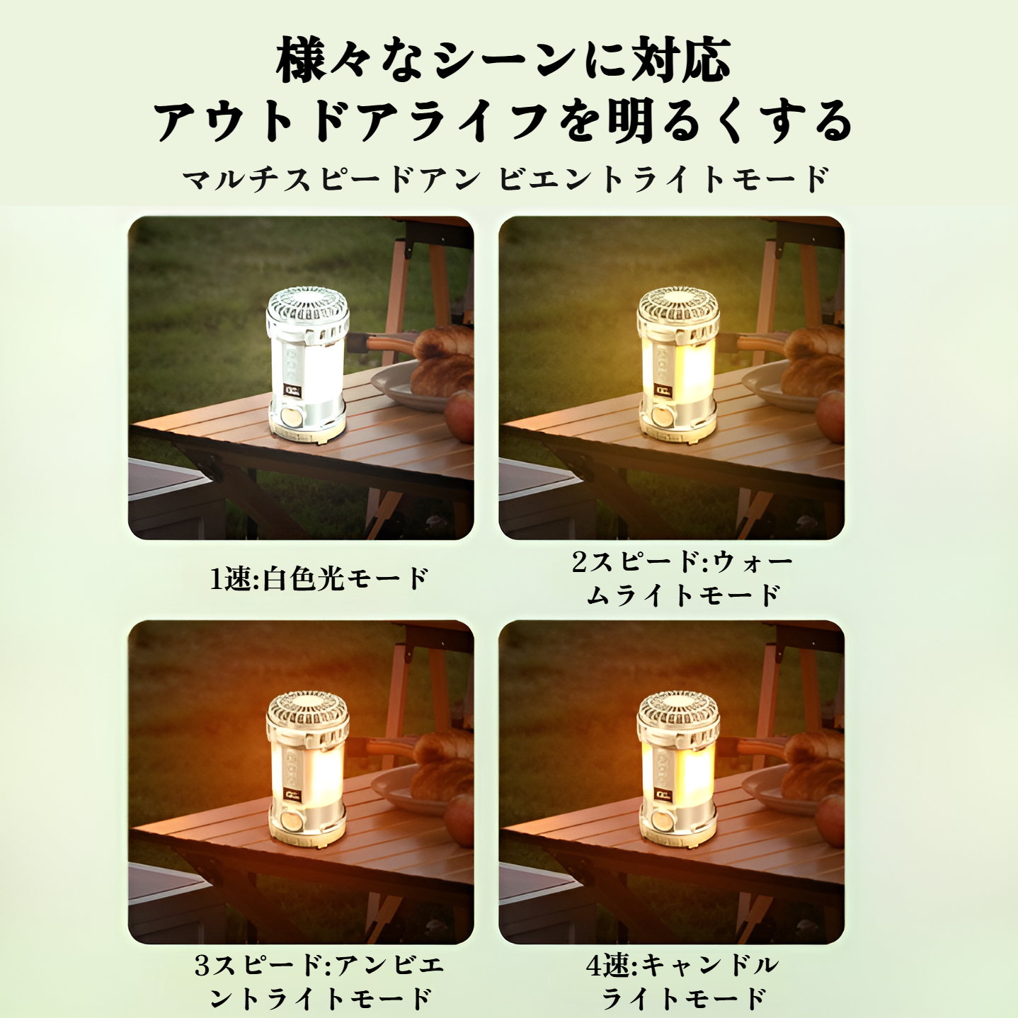 新しい充電式ファンランタン多機能LED強力ライト屋外キャンプランプスマートデジタルディスプレイファンランプ雰囲気テントランプ