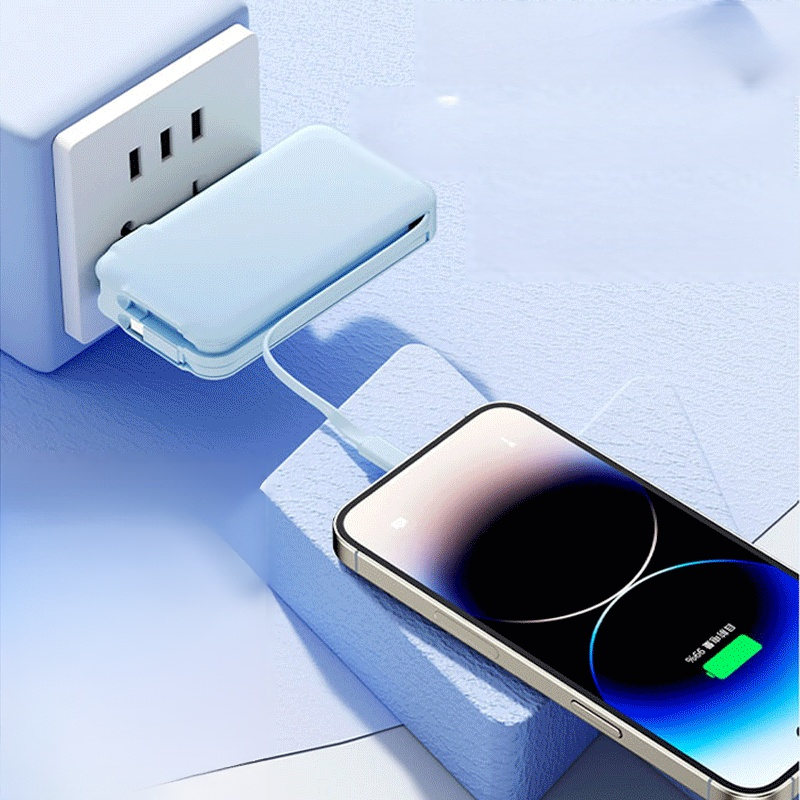 พาวเวอร์แบงค์พร้อมปลั๊กแบบพกพาแบบ3 ใน 1