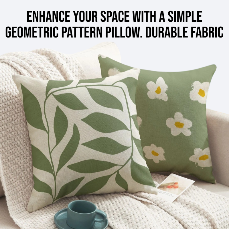 Simple geometric pattern pillow