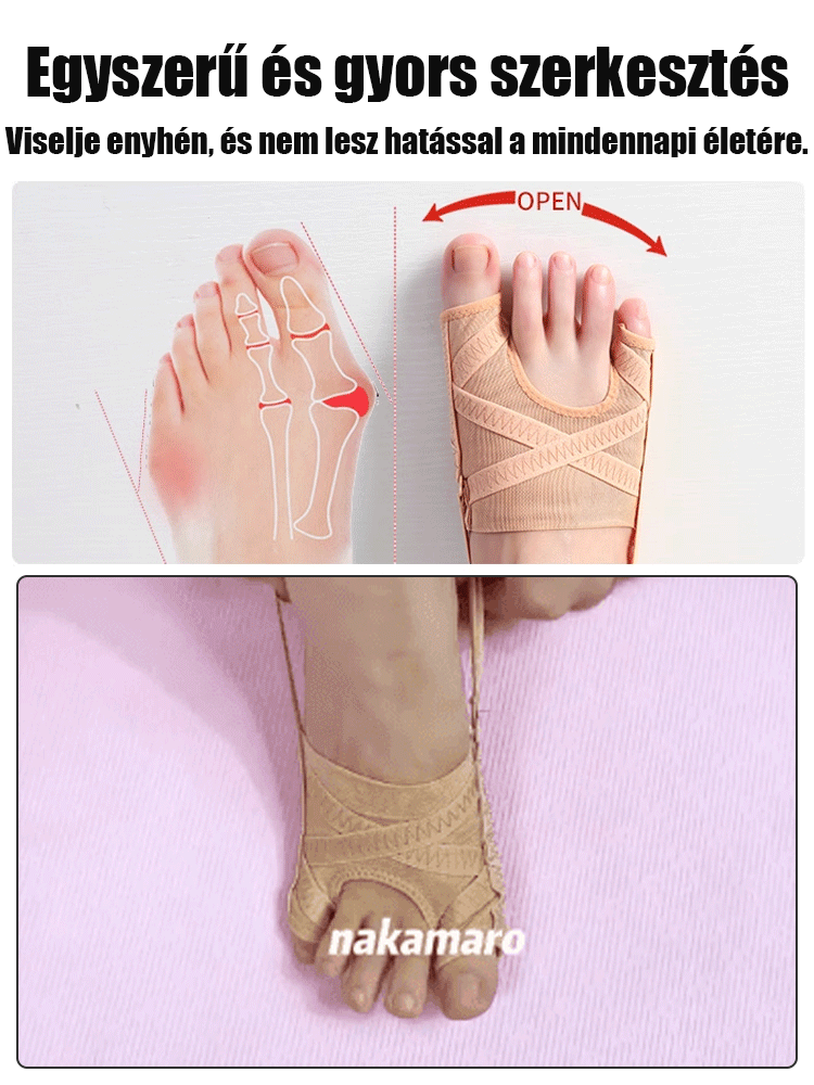 Hüvelykujj valgus nagy lábujj korrekciós készlet