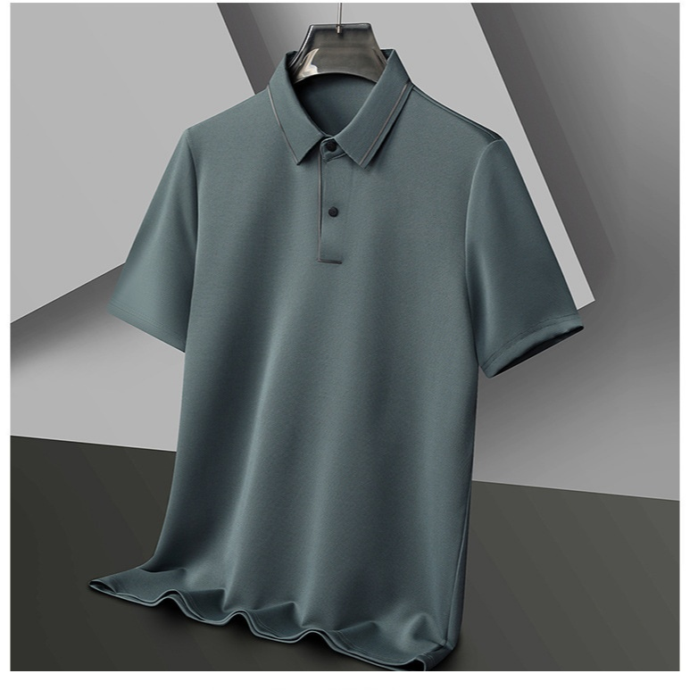 メンズパパ半袖Tシャツ ラペル メンズ 夏 ハーフスリーブ トップス カジュアル・ビジネス半袖Tシャツ