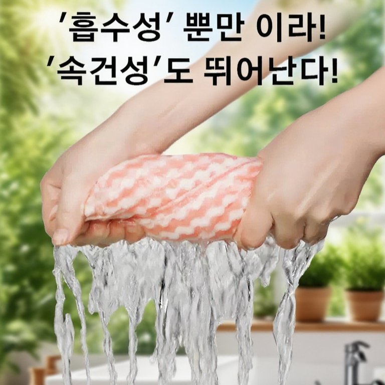기름때를 쉽게 닦아내는  산호벨벳 행주